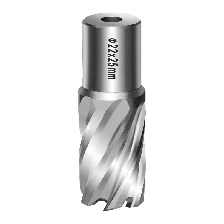 Jadrový vrták HSS - Ø 22 mm - 25 mm, pre magnetické vŕtačky, efektívne vŕtanie otvorov do kovov, ako sú oceľ, hliník, meď, alebo do sklolaminátu a karbónu.