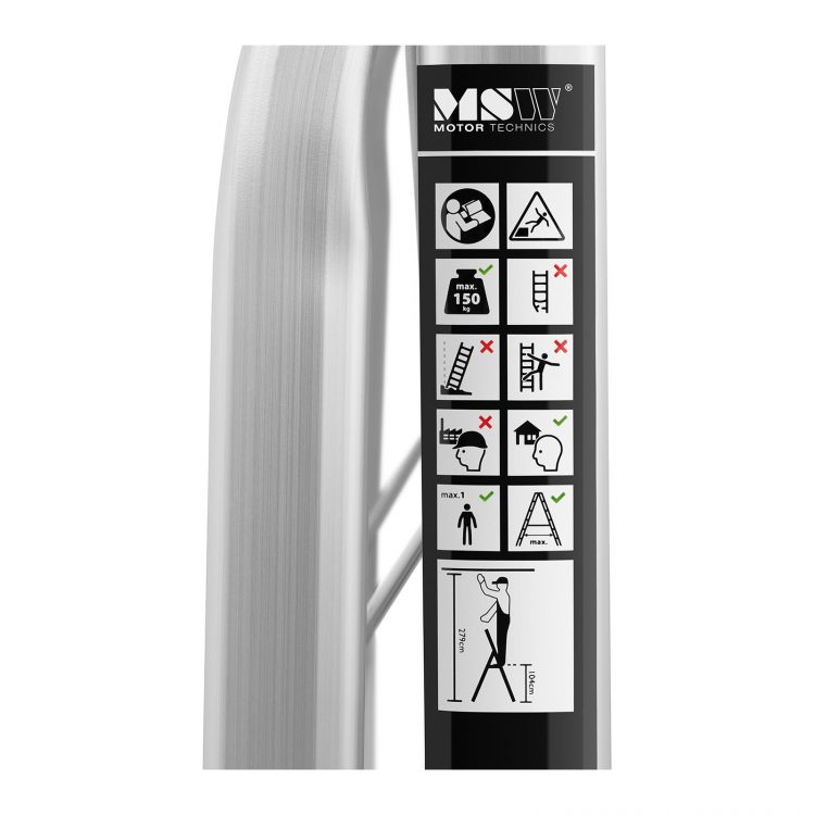Hliníkový rebrík - jednostranný - 5 stupňov - 10060955 - 4
