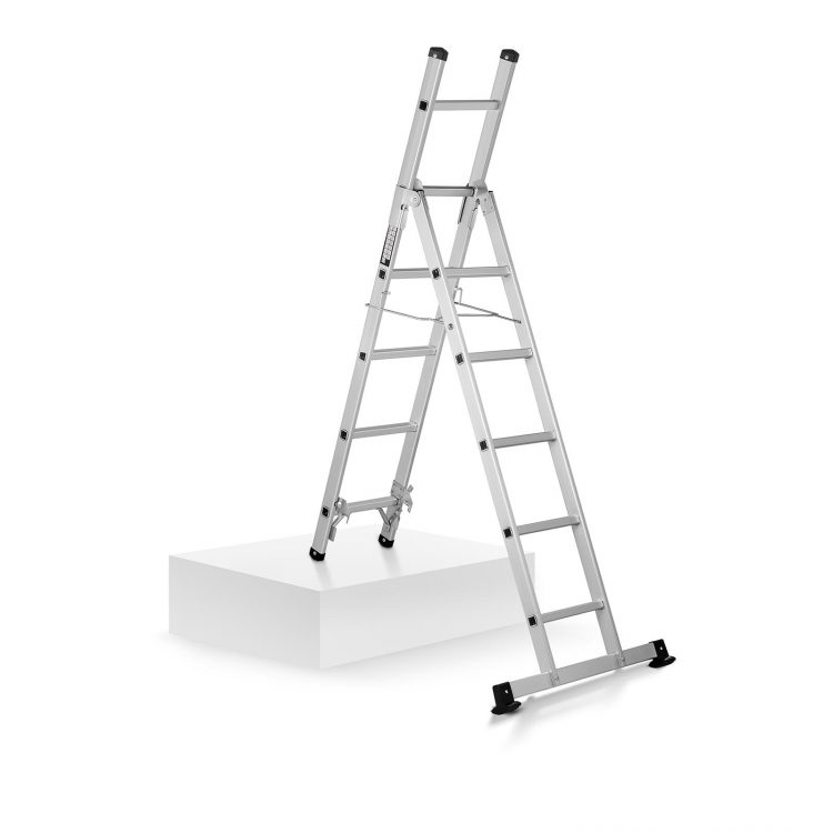 Hliníkový rebrík trojdielny - výška 2,5 m - 10060957 - 3