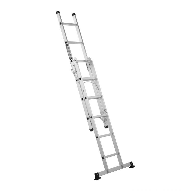 Hliníkový rebrík trojdielny - výška 2,5 m - 10060957 - 4
