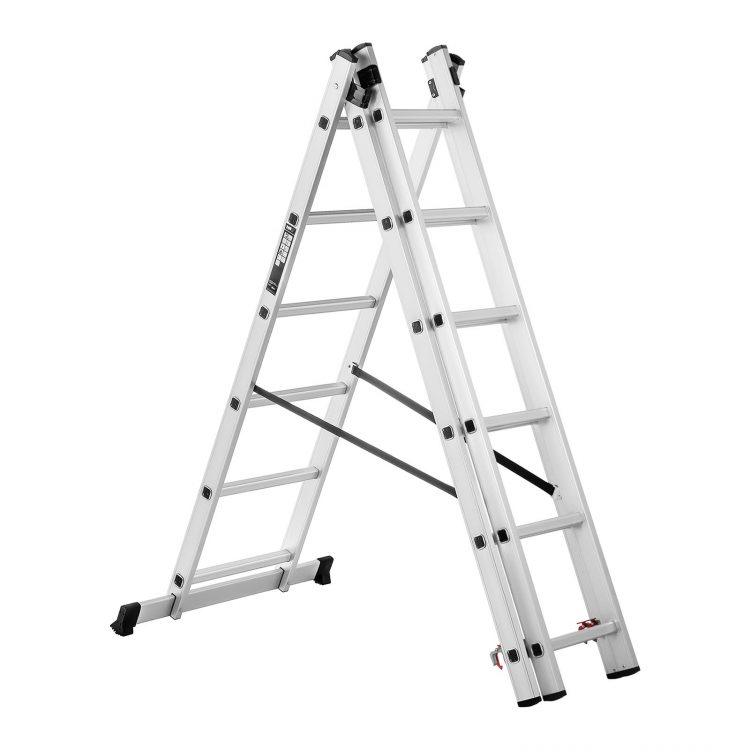 Hliníkový rebrík trojdielny - výška 3,45 m - 10060958 - 3