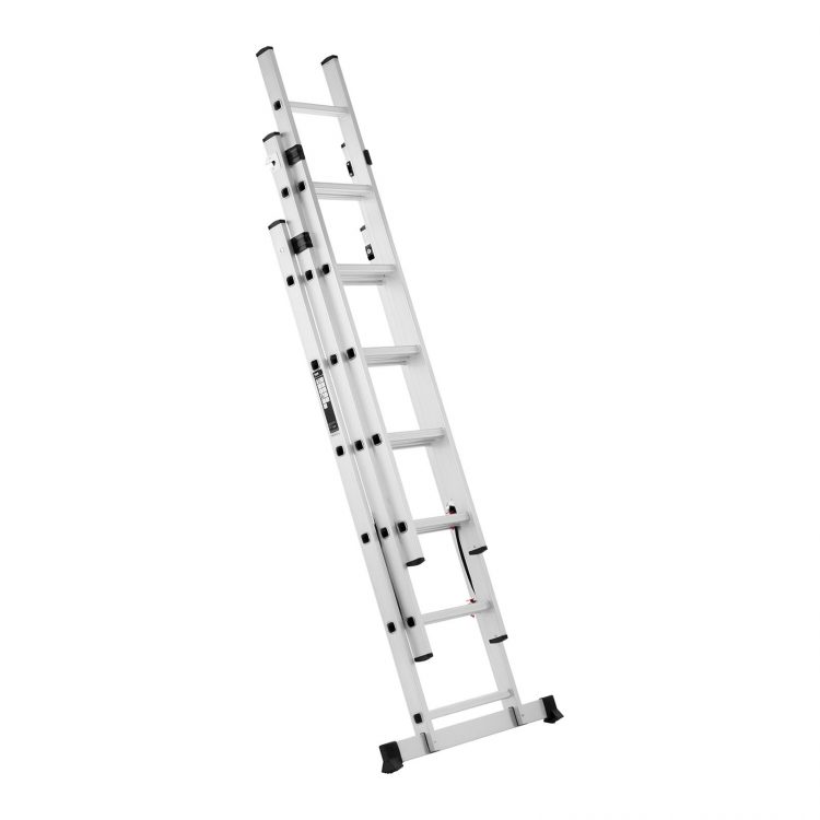 Hliníkový rebrík trojdielny - výška 3,45 m - 10060958 - 5