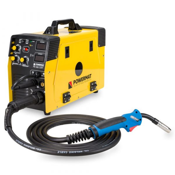 Invertorová zváračka 220A - MIG/MAG/TIG/MMA | PM-IMG-220T, univerzálny zvárací stroj, s rozsahom zvárovacieho prúdu MIG / MAG: do 220A, TIG / MMA: do 170A.