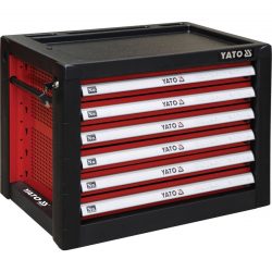 Dielenská skrinka prenosná na náradie 6 zásuviek | YATO červená