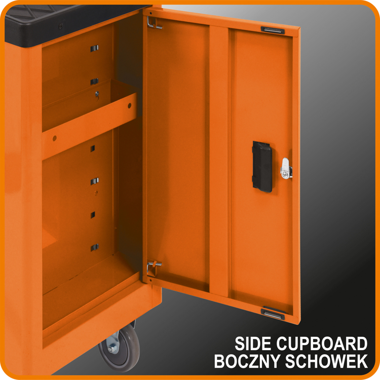 Dielenský vozík 6 zásuviek oranžová - 1