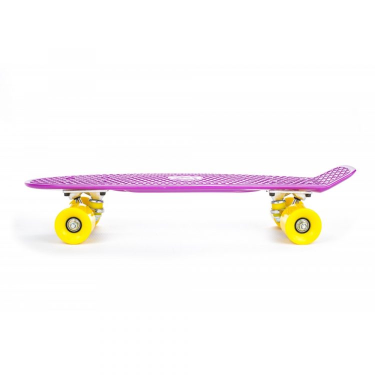Penny Board, fialovo - žltý | ST-PS004A vďaka svojej konštrukcii a ľahkému materiálu je univerzálnejší ako štandardný skateboard.