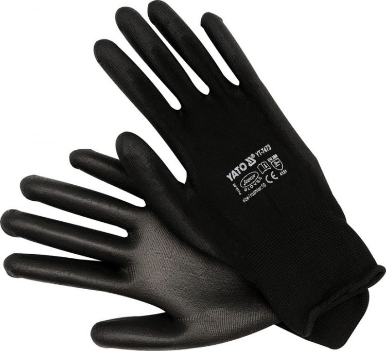 Pracovné rukavice | nylonová čierna YT-7473