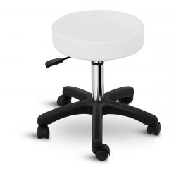 Stolička bez operadla Aversa - biela | Aversa White je profesionálna kozmetická stolička váži iba asi 4 kg, takže sa ľahko prenáša.