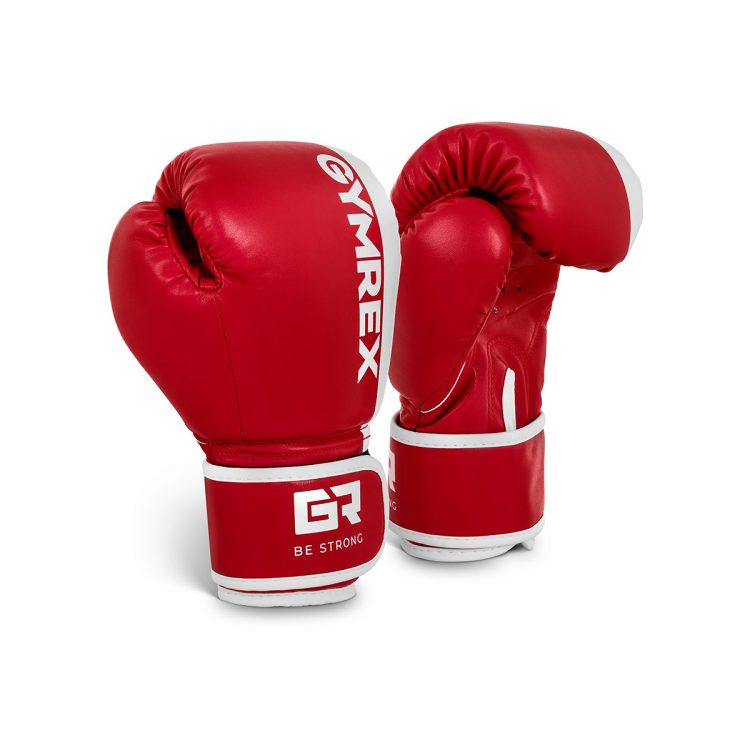 Boxerské rukavice pre deti | 6 oz - červené, model : GR-BG 6B, pevná, odolná syntetická koža, silné, dvojité prešívanie, hustá pena, zapínanie na suchý zips