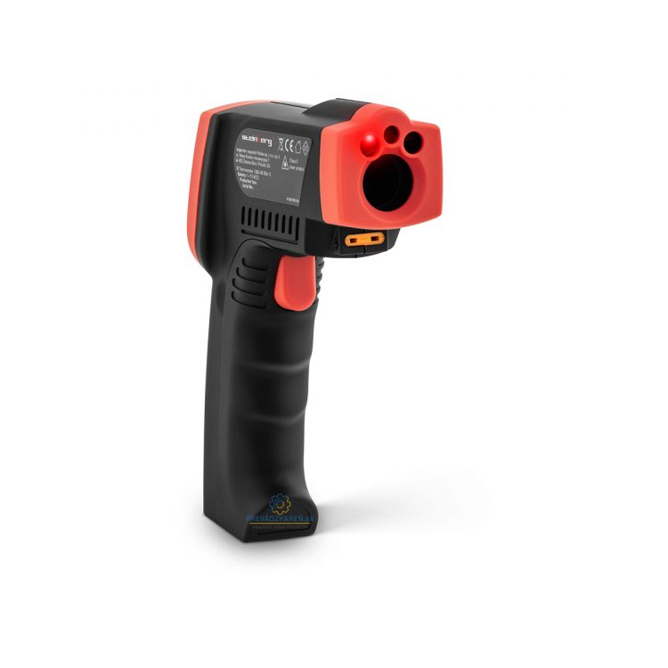 Laserový infračervený Pyrometer | od -50°C do 550°C, presnosť merania ± 3 ° C alebo ± 3%, LCD displej, konverzia z ° C na ° F. Využitie pri obrábaní kovov.
