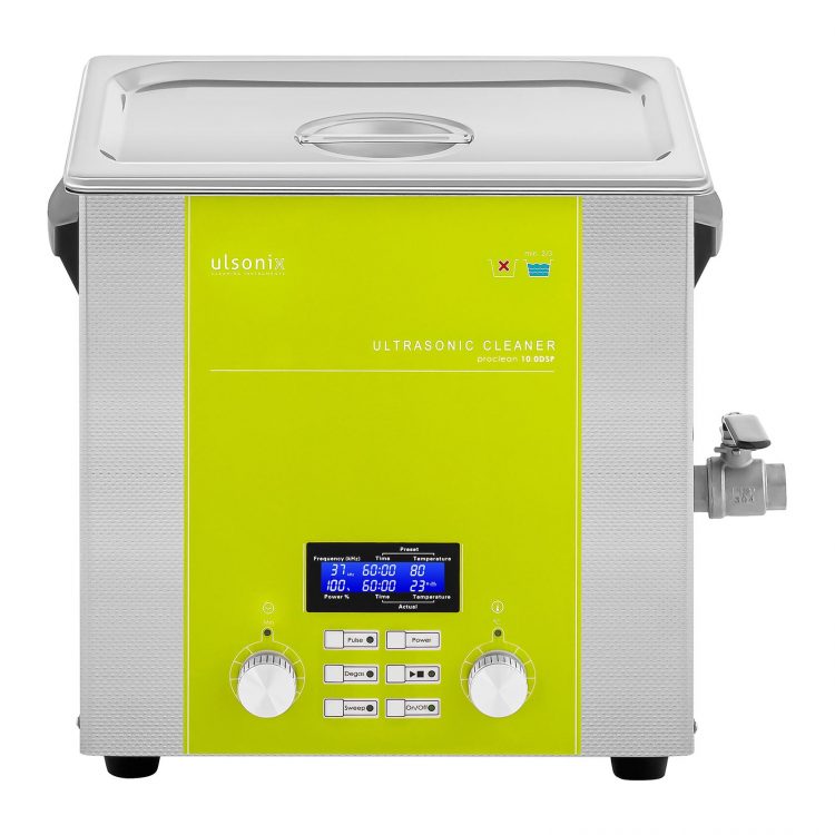 Ultrazvuková umývačka - 10 litrov | 260 W - DSP model: PROCLEAN 10.0DSP, 4 generátore, funkcie D – degas, S – sweep, P – pulse.