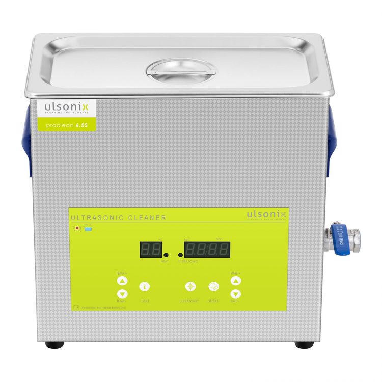 Ultrazvuková čistička | 6,5 l - Degas, 3 ultrazvukové snímače o výkone 180 W, ultrazvuková frekvencia 40 kHz. Degas maximálna účinnosť odplynenia.