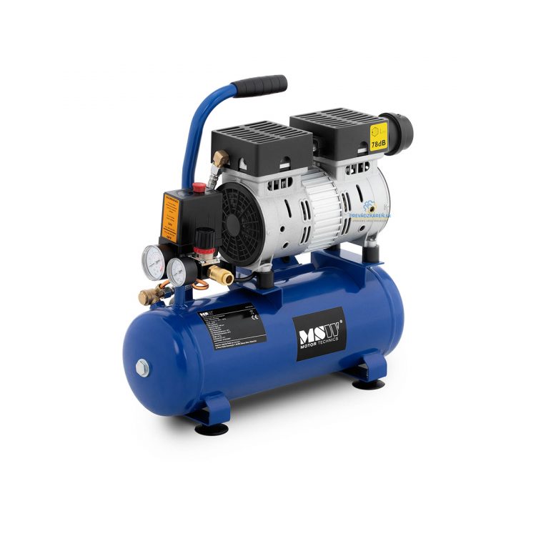 Bezolejový kompresor - 8 L - 8 bar | 550 W, dosahuje rýchlosti až 1 400 ot / min. Vynikajúce výsledky sa dosahujú pri maximálnom pracovnom tlaku do 8 bar.