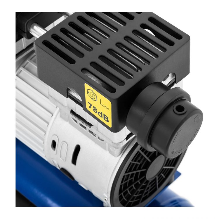 Bezolejový kompresor - 8 L - 8 bar | 750 W, je perfektné zariadenie na nafukovanie kolies alebo nafukovacích člnov. Výkon motora 750 W.