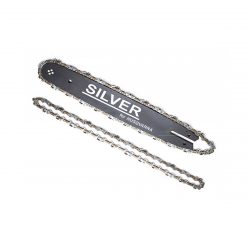 Lišta na reťazovú pílu 14 + 2x reťaz | Silver 11140 je vyrobená z odolného materiálu, odolného voči oderu a teplotám, ktoré sa vyskytujú počas prevádzky.