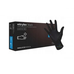 Nitrilové rukavice – čierne | veľkosť M – 100ks, Vhodné pre ľudí s alergiou na latex. Znížujú a eliminujú alergické reakcie oproti latexovým rukaviciam.