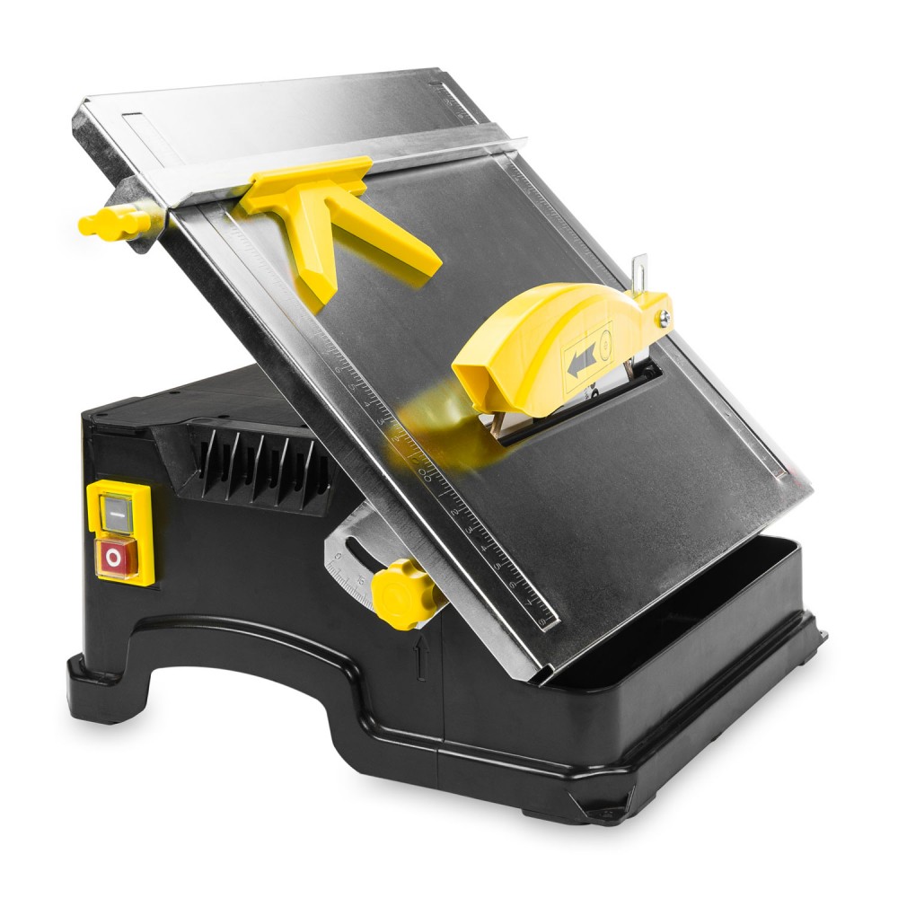 Stolová výklopná rezačka na obklady a dlažbu 1800 W | PM-PDG-1800-2 Stolová výklopná rezačka na obklady a dlažbu 1800 W | PM-PDG-1800, vybavená diamantovým rezným kotúčom, max. rezanie pri 90 stupňoch: 32 mm.