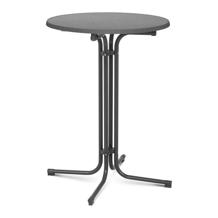 Barový stôl - šedý - skladací - Ø80 cm - 110 cm | RC-BIS80FG