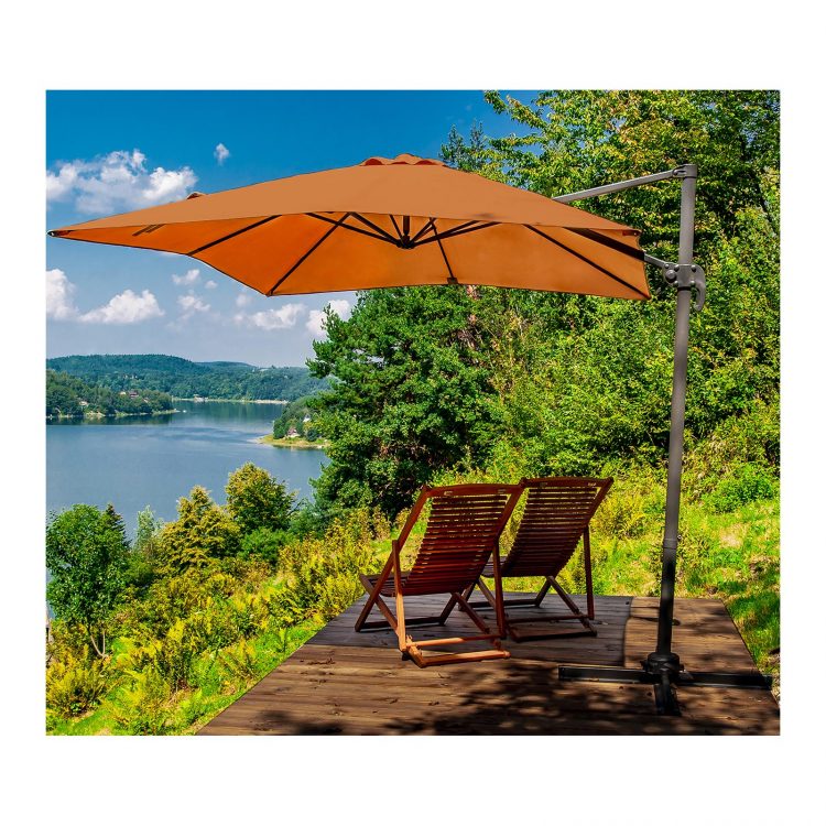 Slnečník na terasu - bočný (zelený) - 250 x 250 cm | CON.GU-G250A