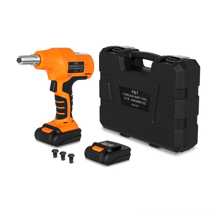 Aku nitovačka - Ø 2,4-5 mm | model: CORDLESS RIVETER Univerzálnosť - zariadenie je možné prispôsobiť nitom rôznych priemerov (od 2,4 mm do 5 mm).