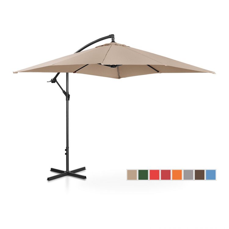 Slnečník na terasu (krémový) - 250 x 250 cm | UNI_UMBRELLA_SQ250CR