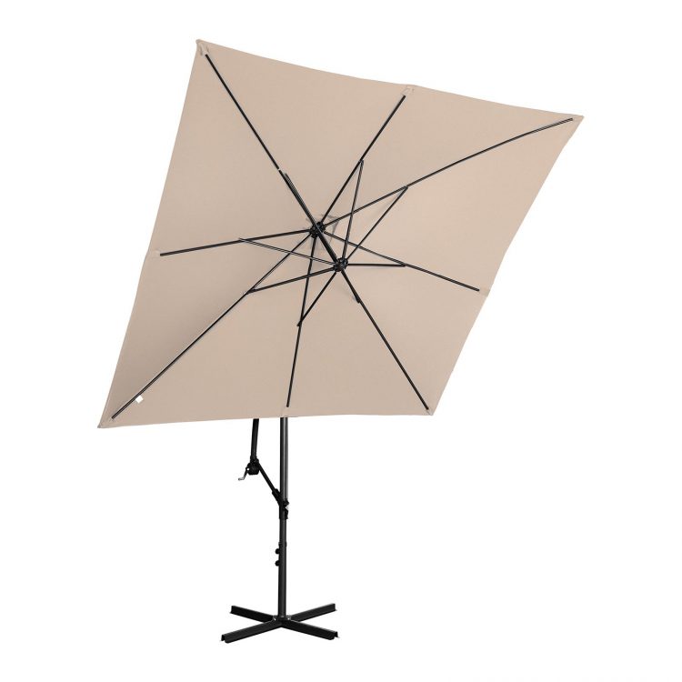 Slnečník na terasu (krémový) - 250 x 250 cm | UNI_UMBRELLA_SQ250CR