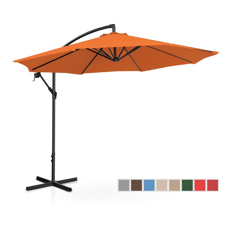 Slnečník na terasu - oranžový, Ø300 cm