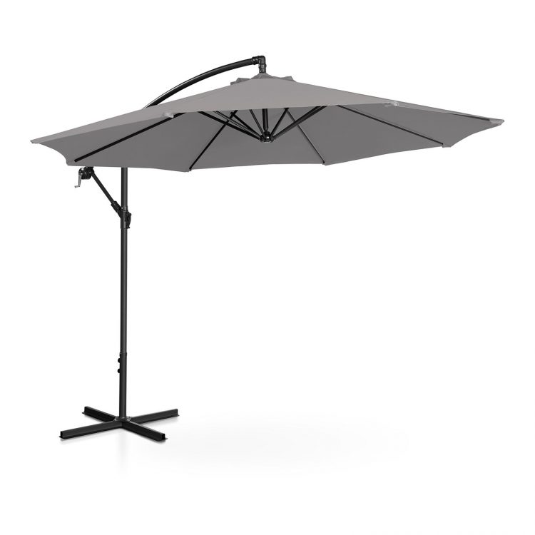 Slnečník na terasu - sivý, Ø300 cm