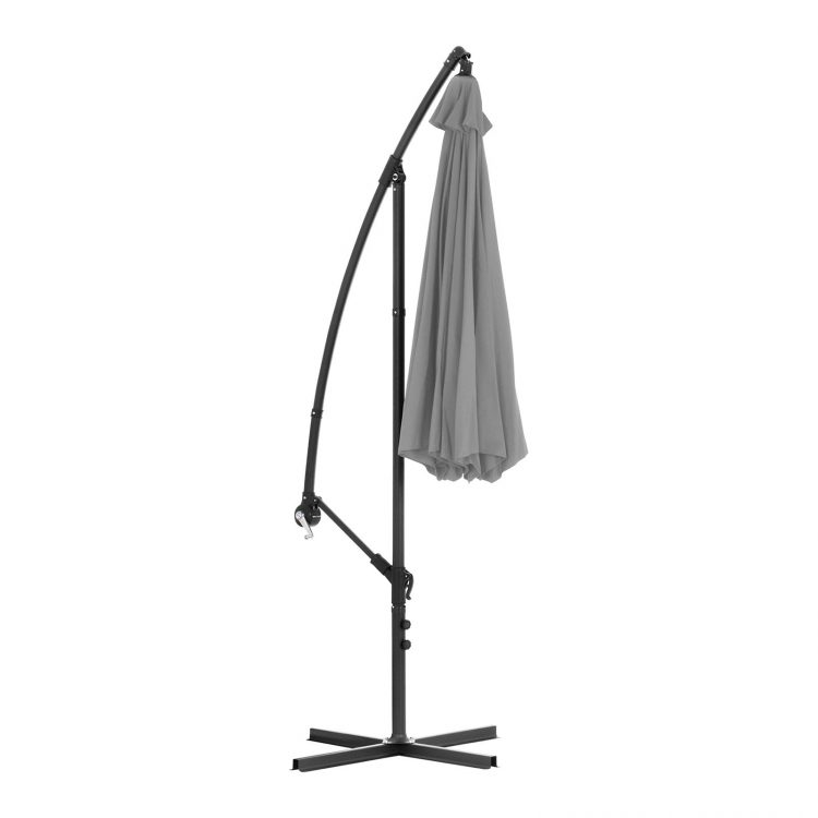 Slnečník na terasu - sivý, Ø300 cm