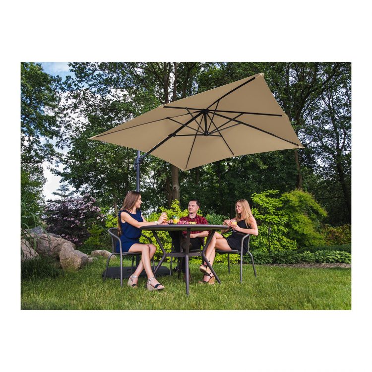 Slnečník na terasu - otočný béžový - 250 cm | UNI_UMBRELLA_2SQ250TA