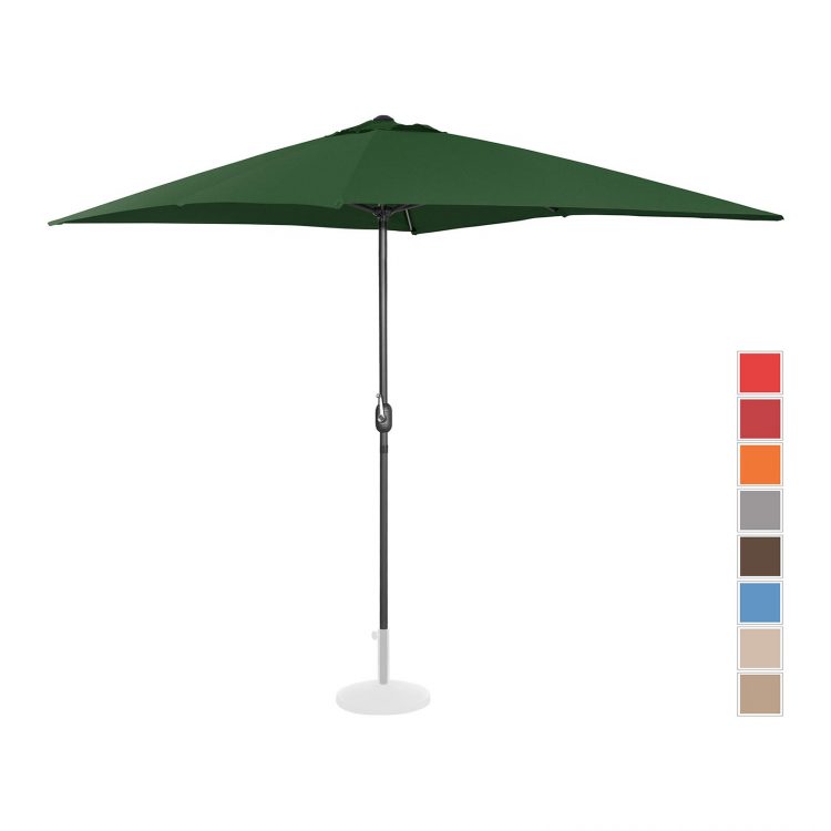 Slnečník na terasu - obdĺžnikový (zelený) - 200 x 300 cm | UNI_UMBRELLA_SQ2030GR