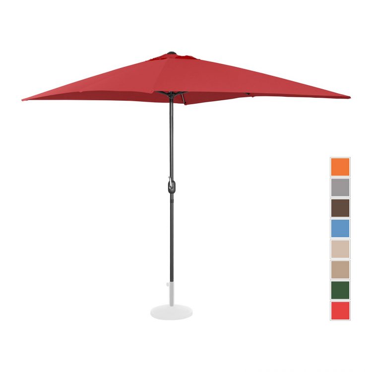 Stojaci záhradný slnečník - 200 x 300 cm - vínová | UNI_UMBRELLA_SQ2030BO