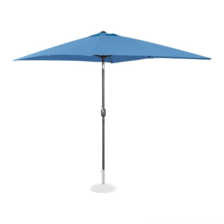 Stojaci záhradný slnečník - 200 x 300 cm - naklonený - modrý | UNI_UMBRELLA_TSQ2030BL
