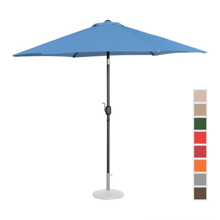 Slnečník na terasu - modrý 270 cm | UNI_UMBRELLA_R270BL