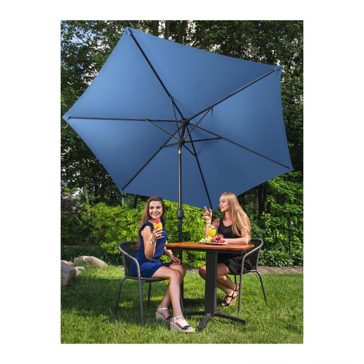 Slnečník na terasu - modrý 270 cm | UNI_UMBRELLA_R270BL