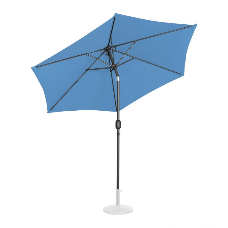 Slnečník na terasu - modrý 270 cm | UNI_UMBRELLA_R270BL