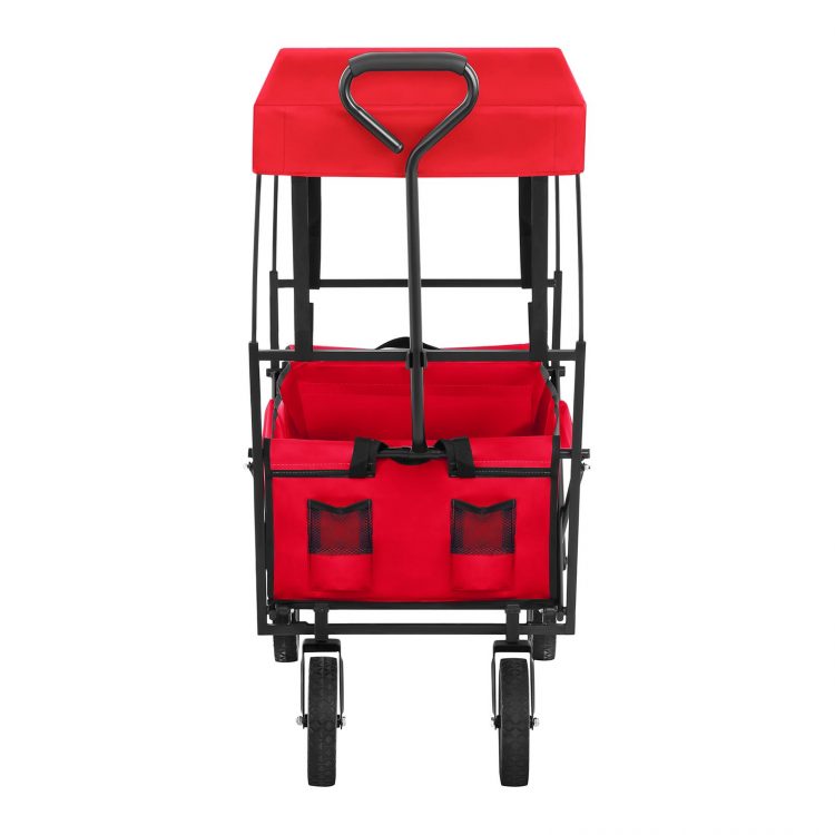 Záhradný skladací vozík - 100 kg - červený | UNI_CART_01