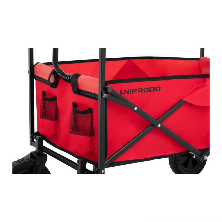 Záhradný skladací vozík - 100 kg - červený | UNI_CART_01