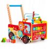 Drevené chodítko | hasičské vozidlo + labyrint. Pre najmenšie deti je hračka vyrobená z vybraných vysoko kvalitných materiálov so špeciálnym účelom.