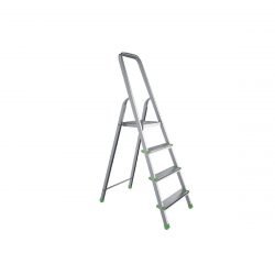 Hliníkový rebrík – jednostranný – 6 stupňov | 120 kg, ľahký a zároveň stabilný rebrík, rozmery plošiny 264 × 262 mm, jednoduchá manipulácia.
