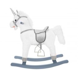 Hojdací koník 65 cm | bielo-strieborný Kruzzel, hojdanie na koni zaisťuje dobrú zábavu pre vaše dieťa, stimuluje rozvoj motorickej koordinácie, od vedku 3+