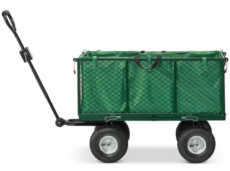 Záhradný prepravný vozík – 450 kg | plachta s ručkami