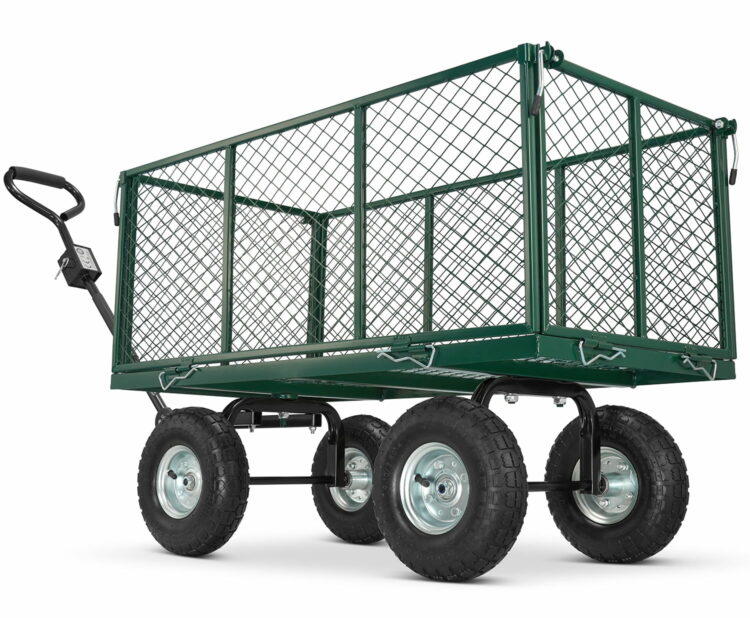 Záhradný prepravný vozík – 450 kg | plachta s ručkami