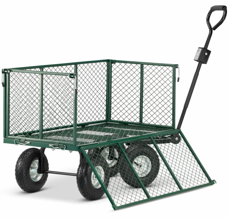 Záhradný prepravný vozík – 450 kg | plachta s ručkami