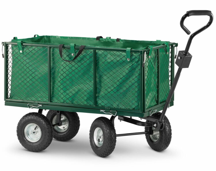 Záhradný prepravný vozík – 450 kg | plachta s ručkami