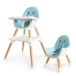Detská jedálenská stolička, stôl - 2v1 modrá