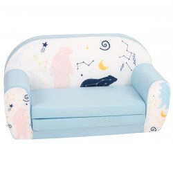 Detský gauč - súhvezdia | modrý