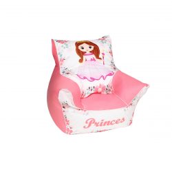 Detský sedací vak s princeznou | ružový