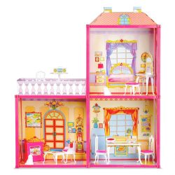 Domček pre bábiky+ nábytok | 77 x 76 cm