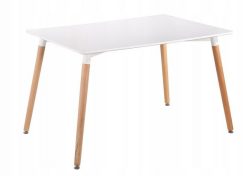 Moderný stôl SKANDIA- biela | 120x80 cm